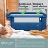 KESSER® Zustellbett Hubi 3in1 Baby Beistellbett Reisebett Babybett mit weich Matratze, mit Rollen Kinderbett, 5-fach Höhenverstellung, Faltbare Seitenwand für zu Hause und unterwegs Blau Bild 4