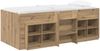 vidaXL Loft Bettgestell mit Schrank 3 Stk. Artisan-Eiche Holzwerkstoff 3423405 Bild 2
