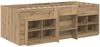vidaXL Loft Bettgestell mit Schrank 3 Stk. Artisan-Eiche Holzwerkstoff 3423405 Bild 3