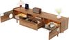 TV-Schrank 180x40x50 cm, Walnussfarben, mit LED, Glastüren, 1 Schublade und Katzenrückzugsort Bild 5