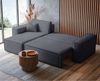 Selsey 'Scarlo' Ecksofa mit Schlaffunktion, Stauraum und Bouclé-Bezug, dunkelgrau, 83 x 244 x 145 cm Bild 4