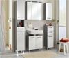 Hochschrank Hamm / Hanau, Holzwerkstoff, Metall, Grau, Weiß, 30 x 196 x 33 cm Bild 2