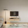 Selsey 'Framme' hängendes TV-Board mit zwei Klappen und offenen Ablagen, Holzoptik Eiche, 100 cm Bild 2