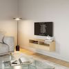 Selsey 'Framme' hängendes TV-Board mit zwei Klappen und offenen Ablagen, Holzoptik Eiche, 100 cm Bild 3