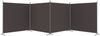 vidaXL 4-tlg. Paravent Braun 698x180 cm Stoff 350283 Bild 4