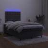 vidaXL Boxspringbett mit Matratze & LED Schwarz 120x200 cm Samt 3136355 Bild 4