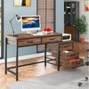 Tribesigns Computertisch mit 5 Schubladen, Home Office Schreibtische mit Schubladenschrank Bild 3