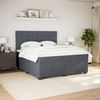 vidaXL Boxspringbett mit Matratze Dunkelgrau 180x200 cm Samt 3293279 Bild 4