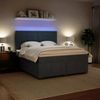 vidaXL Boxspringbett mit Matratze Dunkelgrau 180x200 cm Samt 3293279 Bild 5