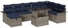 vidaXL Garten-Sofa-Set mit Kissen mit Speicher 9 pcs Grau Poly Rattan 3359702 Bild 2