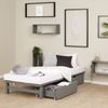 Holzbett 90x200 mit Matratze Bettkasten 2er Set Holzbettrahmen Grau Palettenbett Einzelbett Bett Massiv Holz Bild 2