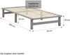 Holzbett 90x200 mit Matratze Bettkasten 2er Set Holzbettrahmen Grau Palettenbett Einzelbett Bett Massiv Holz Bild 3