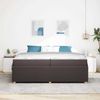 vidaXL Bettrahmen mit Matratze Dunkelbraun 200 x 200 cm Stoff 3398434 Bild 3