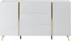 Vente-unique - MARZIALO Sideboard Holz, Platte WeißGold - B 41 cm x H 87,2 cm x L 158 cm Bild 3
