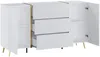 Vente-unique - MARZIALO Sideboard Holz, Platte WeißGold - B 41 cm x H 87,2 cm x L 158 cm Bild 5