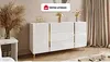Vente-unique - MARZIALO Sideboard Holz, Platte WeißGold - B 41 cm x H 87,2 cm x L 158 cm Bild 2