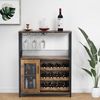 GarveeMore Weinschrank Weinregal Weinständer Barschrank mit Glashalter 69x35x92cm Bild 2