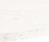 vidaXL Tischplatte Weiß 100x50x2,5 cm Massivholz Kiefer Oval 824361 Bild 5