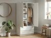 Beautysofa Kleiderschrank Moderne stilvolle elegante Garderobe mit Schubladen Paros (Push-to-Open-System) Breite: 90 cm Bild 3