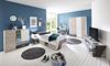 Schreibtisch >NONA 6< in Sandeiche Dekor-weiß-Lava-Denim - 135x76,4x67,5 (BxHxT) Bild 3