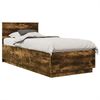 vidaXL Bettrahmen Geräucherte Eiche 100 x 200 cm Holzwerkstoff 3408107 Bild 3