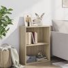 vidaXL Bücherregal 2 Fächer Sonoma-Eiche 60x30x76,5 cm Holzwerkstoff 800966 Bild 3