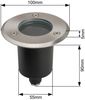 LED Einbau Bodenleuchte Bodenspot Bodenstrahler Rund mit 5W LED Kaltweiß Bild 5