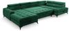 Wohnlandschaft Schlafsofa AGNESA Stoff Salvador Dunkelgrün Ottomane Links Bild 5