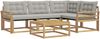vidaXL Outdoor-Sofagarnitur 5 pcs Weiß und Hellgrau 79 x 79 x 37 cm 3388661 Bild 2