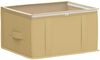 vidaXL Aufbewahrungsbox mit transparentem Oberfenster Creme Vliesstoff 42024706 Bild 2