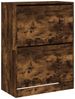 vidaXL Schuhschrank mit Klappen Räuchereiche cm, 108 x 42 x 80 cm Bild 2