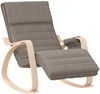 vidaXL Schaukelstuhl Taupe Stoff 351079 Bild 2