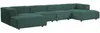 Vente-unique - RUZOLO Sofa SamtStoff Grün - B 169 cm x H 67 cm x L 420 cm Bild 2