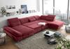 Couch MELFI R Sofa Schlafcouch Wohnlandschaft Schlaffunktion berry rot U-Form rechts Bild 2