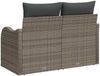 vidaXL Gartensofa mit Kissen Grau 121 x 62 x 69cm Poly-Rattan 42006724 Bild 3