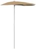 vidaXL Halb-Sonnenschirm mit Mast 180x90 cm Taupe 315562 Bild 2