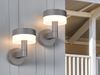 2er Set moderne LED Außenwandleuchten aus Aluminium in Anthrazit, Höhe 22cm Bild 5