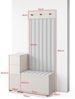 Garderoben-Set Ritmo version 9 mit Schuhregal und Polsterplatten, Ideal für Flur und Eingangsbereich (Cashmere, Trinity 16), 185 x 40 x 100 cm Bild 2