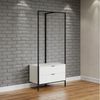 INOSIGN Garderobenschrank Innsbruck (1-St) Freistehender Kleiderbügel mit Schubladen und schwarzem Metallgestell Bild 5