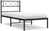 vidaXL Bettgestell mit Kopfteil Metall Schwarz 100x200 cm 372272 Bild 2