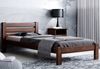 Home Collective Holzbett Einzelbett Massivholz Bett mit Massive Bettbeine & sicherem Lack, 210x102x72 cm, Walnuss Bild 5