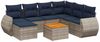 vidaXL 8-teiliges Gartensofa-Set mit Kissen, grau, Polyrattan 3225123 Bild 2