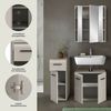 welltime Badmöbel-Set FLORENZ, 3-teilige Badkombination, hochwertige MDF-Front, (Set, 3-St, best. aus: 1 Unterschrank, 1 Waschbeckenunterschrank, 1 Spiegelschrank), Bad-Kombination, Bad-Möbel, Badezimmer, Kombination, Kombi Bild 4
