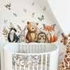 Montegoni Wandsticker Wandsticker Tiere Kinderzimmer Cartoon 2er Set Selbstklebend 30x60 cm (Deko Set, 2er Set Wandsticker), Selbstklebend, Semi-matt, Einfache Montage, Kreative Deko, Tiermotive Bild 3