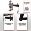 Schreibtisch mit Regal HWC-K68, Laptoptisch Bürotisch Arbeitstisch, MVG-zertifiziert 100x50cm, Metall MDF ~ braun Bild 2