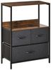 HOMCOM Kommode mit 3 Schubladen, Griffen (Kommodenschrank aus Leinen, 1 St, Schubladenschrank), für Schlafzimmer, Wohnzimmer Schwarz Bild 5