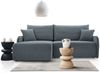Selsey 'Netarro' Ecksofa mit Schlaffunktion, Bettkasten und Chenille-Bezug, dunkelgrau, links Bild 2