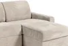 Vente-unique - CALITO Sofa SamtStoff Beige - B 223 cm152 cm x H 90 cm x L 298 cm Bild 5