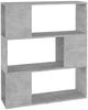 vidaXL Bücherregal Raumteiler Betongrau 80x24x94 cm Holzwerkstoff 809129 Bild 2