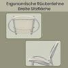 SONGMICS Balkonmöbel 3er Set, Gartenmöbel-Set mit Tisch und 2 Stühlen, PE-Polyrattan, grau Bild 4